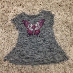 Gray butterfly shirt